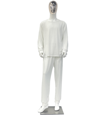 R0091男款插肩袖套装 - 仿棉-180g/S