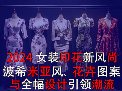 2024女装印花新风尚：波希米亚风、花卉图案与全幅设计引领潮流